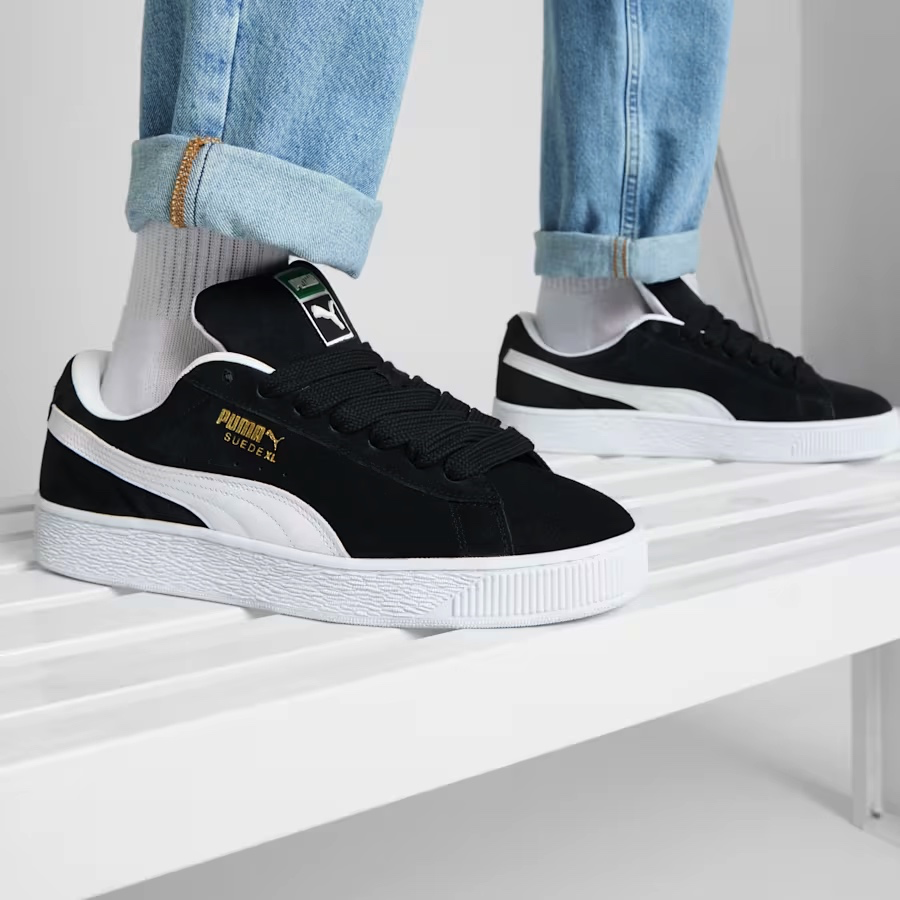 Suede XL Negro Blanco Caballero