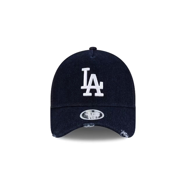 LA Dodgers MLB Denim A-Frame Trucker Snapback para Mujer