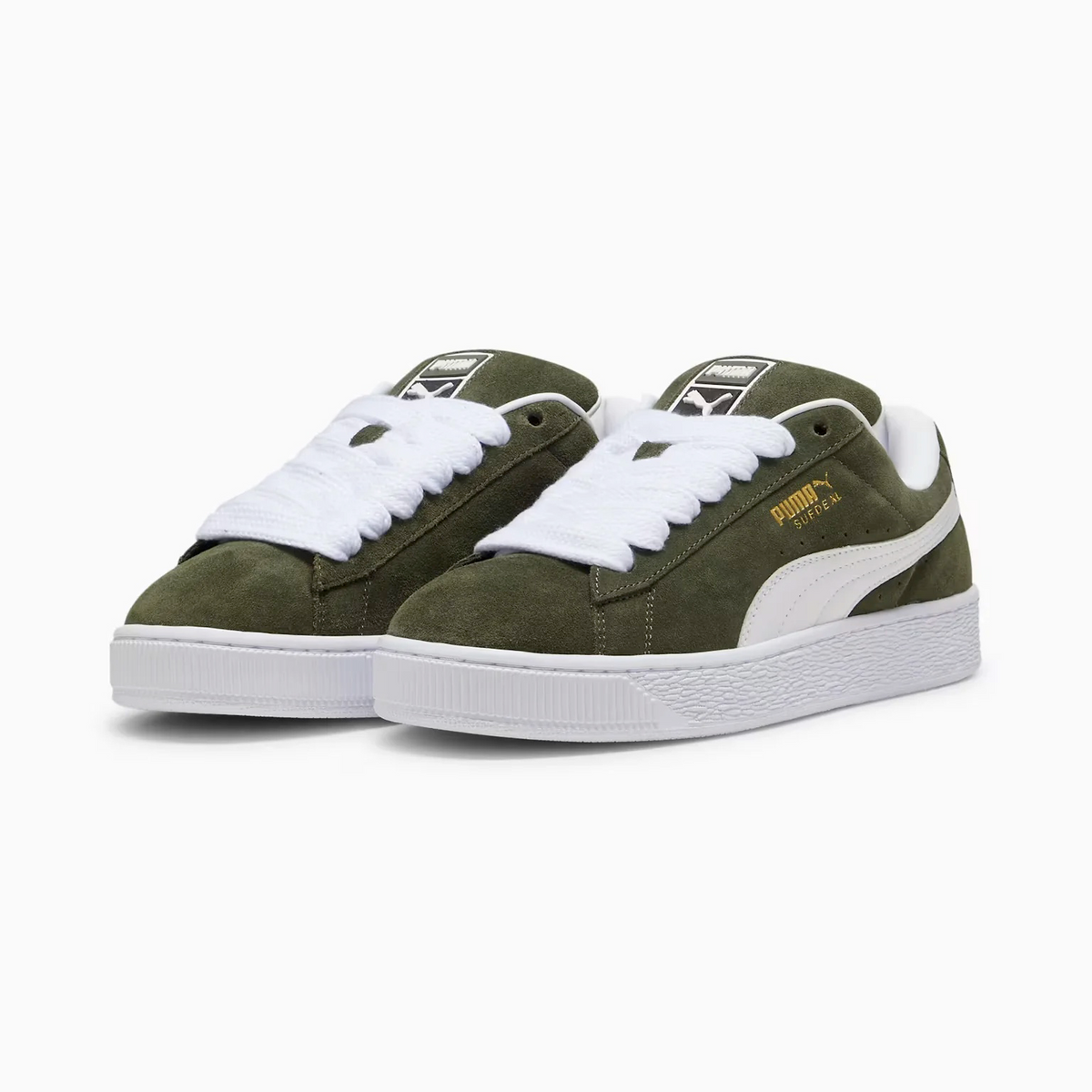 Suede XL Olivo Blanco