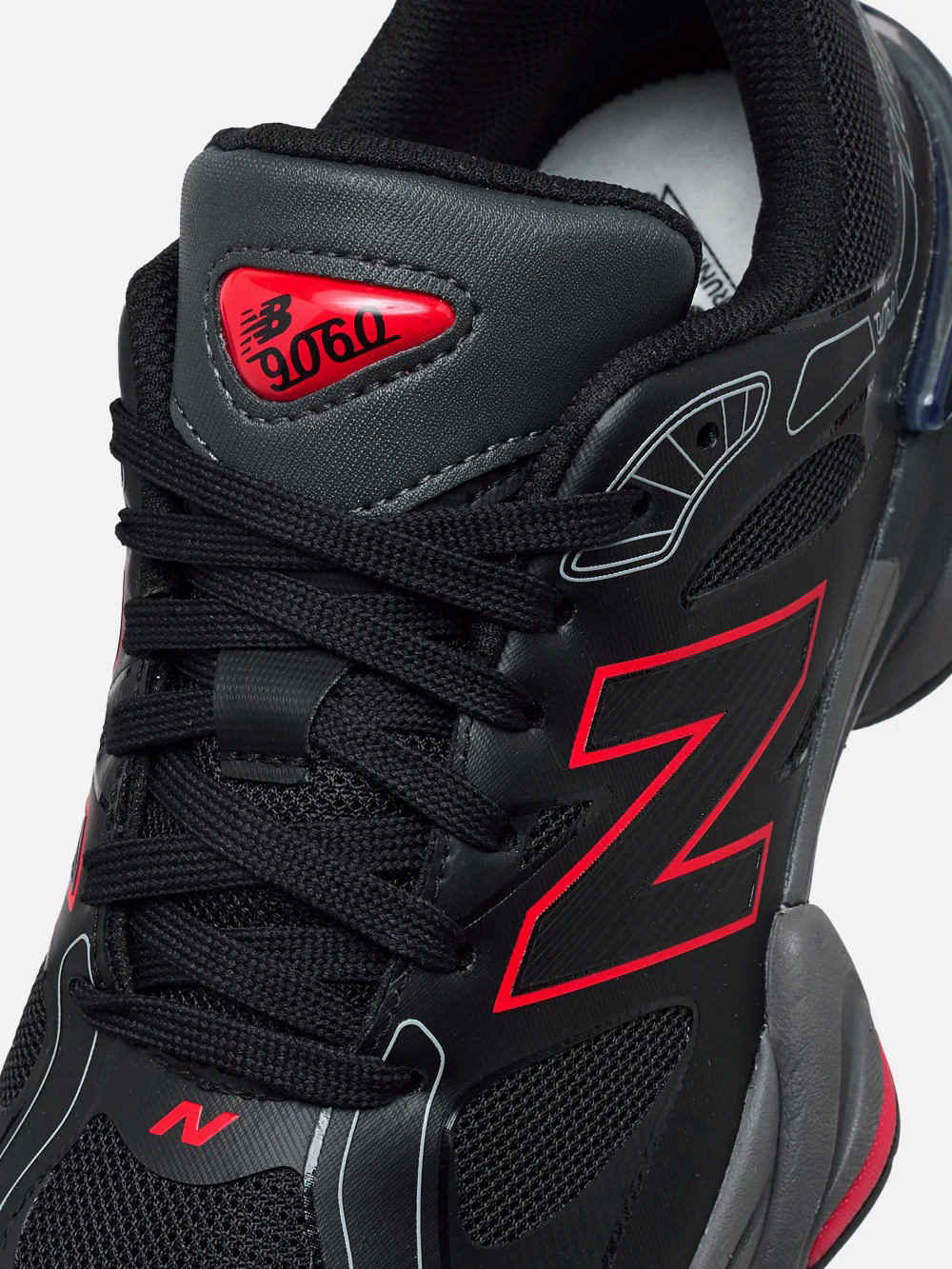 9060Z Caballero Negro / Rojo