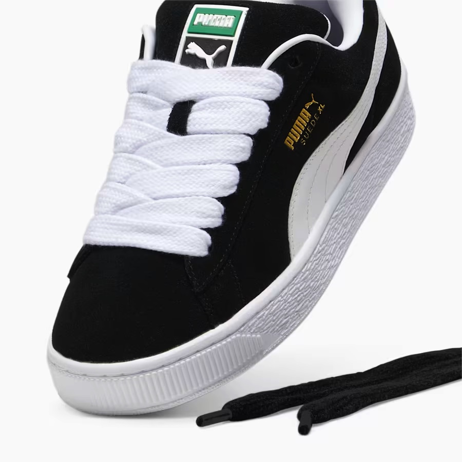 Suede XL Negro Blanco Dama